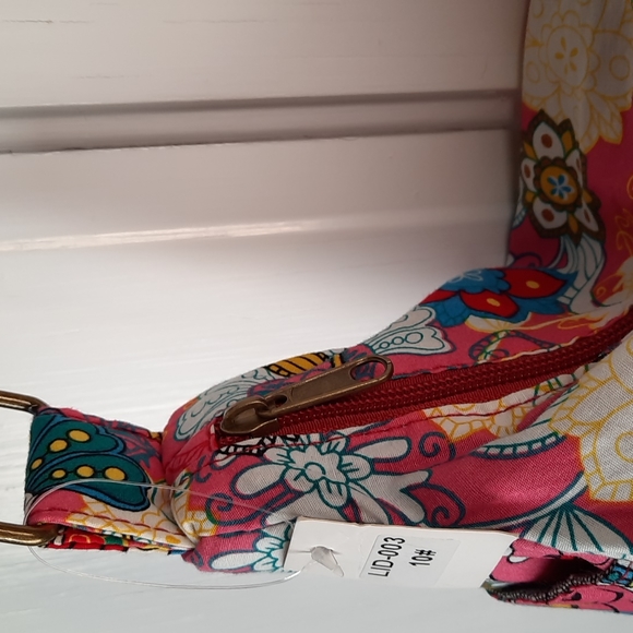 Purse Shoulder Messenger Crossbody Diaper Pockets Lightweight Cotton Floral - Picture 3 of 14